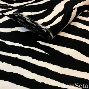 Сатин черно-белая зебра