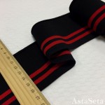 Подвяз черный с красными полосками