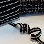 Тесьма Chanel черная с жемчугом 2 см