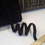 Тесьма Chanel черная матовая с бантиками