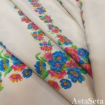 Итальянский шелк креп с цветами