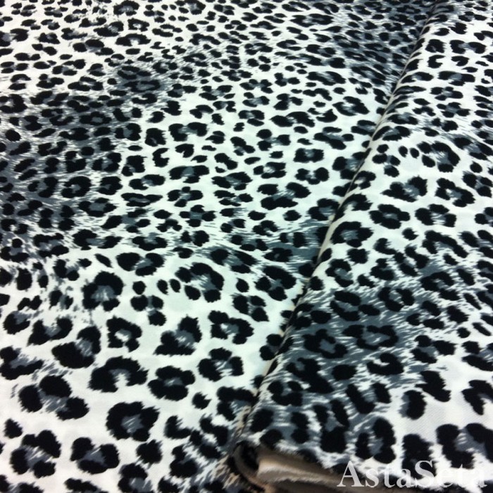 Трикотаж леопардовый серый