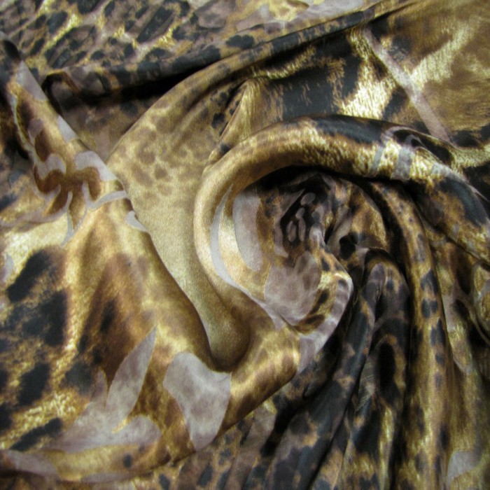 Шелк деворе леопардовый
