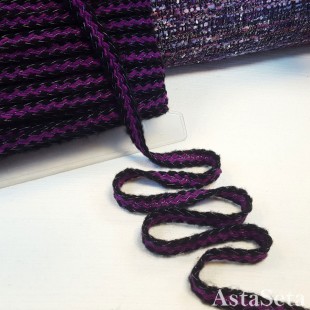 Тесьма шанель косичка черно-фиолетовая
