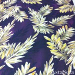 Плательная шерсть фиолетовая с листьями