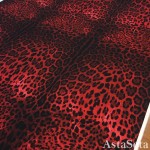 Креп леопардовый темно-красный