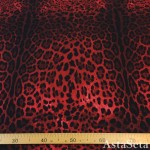 Креп леопардовый темно-красный