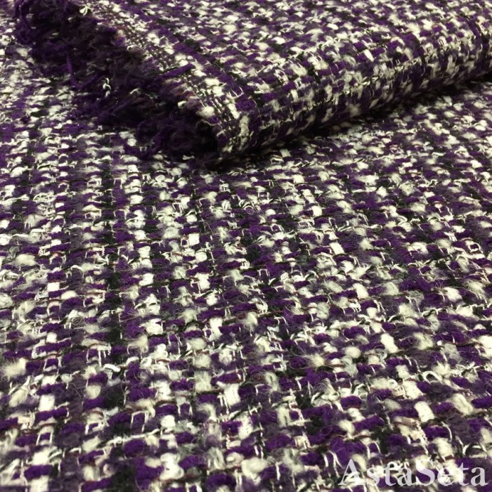 Пальтовая ткань букле фиолетовое
