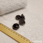 Металлические пуговицы черные 2.7 см