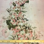 Шифон большие цветы на старо-розовом