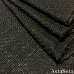 Ткань шанель черная с металлизированной нитью