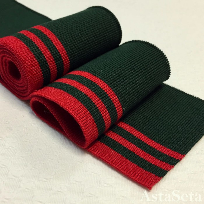 Подвяз зеленый с красными полосками