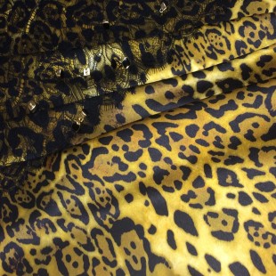 Атласный шелк леопардовый