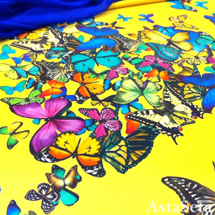 Атлас бабочки на желтом