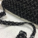 Тесьма Chanel черная серебряный зиг-заг
