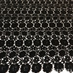 Хлопковое макраме черные цветы