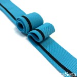 Подвяз узкий голубой с черной полосой 3,5см