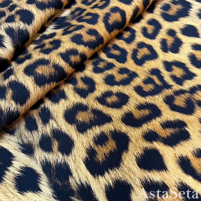Принтованная шерсть рыжий леопард